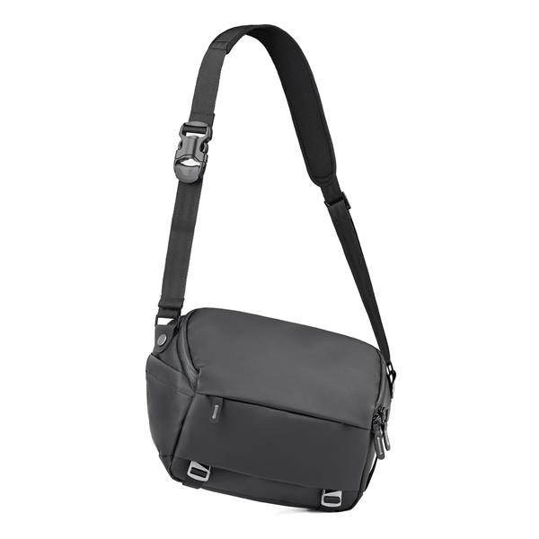 Besnfoto Camera Bag Waterproof Shoulder Sling Crossbody Messenger Bag for Photographer DSLR SLR Mirrorless Cameras 6 Liters, Black