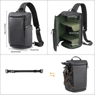  Expandable Roll Top Waterproof Camera Backpack